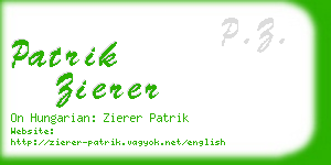 patrik zierer business card
